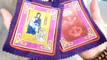Cargar imagen en el visor de la galería, Escapulario Últimos... Bordado, Morado Marie Julie Jahenny