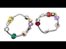 Cargar y reproducir el video en el visor de la galería, Pulsera san Benito y san Miguel con accesorios, compatible Pandora