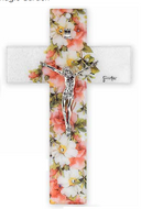 Cristo Flores y plata bilaminada