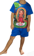 Pijama pantalon corto infantil Virgen de Guadalupe