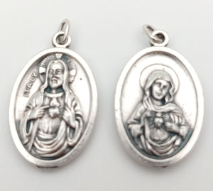 Medallon sagrados Corazones de Jesus y Maria