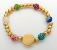 Pulsera San Benito Murrina y Acero Dorado