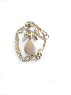 Angel, silver sterling Wings and Natural Pearl