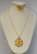 Juego san Benito con Zircones y aretes