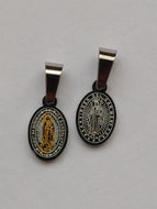 Medalla Guadalupe, acero Bicolor.