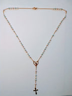 Rosario Acero Dorado,  Perlas. Con Niña Maria