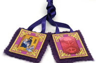 Escapulario Últimos... Morado Marie Julie Jahenny
