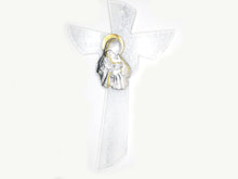 Cargar imagen en el visor de la galería, Cruz Cristal de Murano y Plata, Virgen

