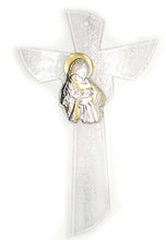 Cargar imagen en el visor de la galería, Cruz Cristal de Murano y Plata, Virgen
